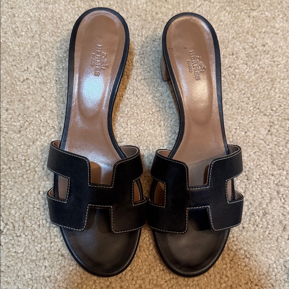 Hermes Oasis Sandals Noir size 40 - Picture 1 of 5